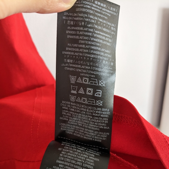 G by GUESS Ruffle One-Shoulder Halter Red Dress size M Medium - Picture 7 of 7